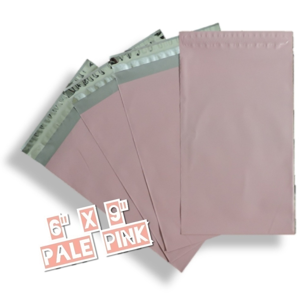 50 Poly Mailers 6x9 Pale Pink